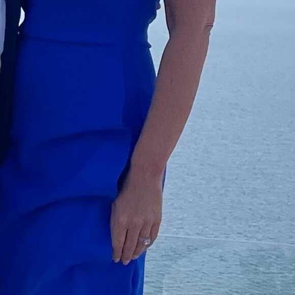 Chiara Boni Blue Off-Shoulder Dress - Picture 9 of 10